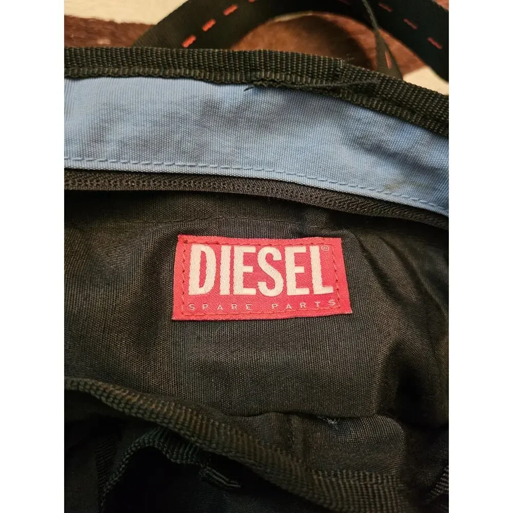 Vintage Y2K 90s Diesel DParaT Active Shoulder Sling Bag Blue Archive